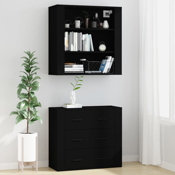 Credenza Nera in Legno Multistratocod mxl 101310