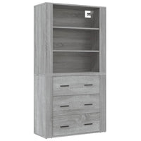 Credenza Grigio Sonoma in Legno Multistratocod mxl 125265