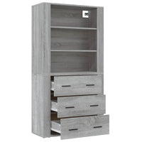 Credenza-Buffet-Armadio da cucina Grigio Sonoma in Legno Multistrato 900610