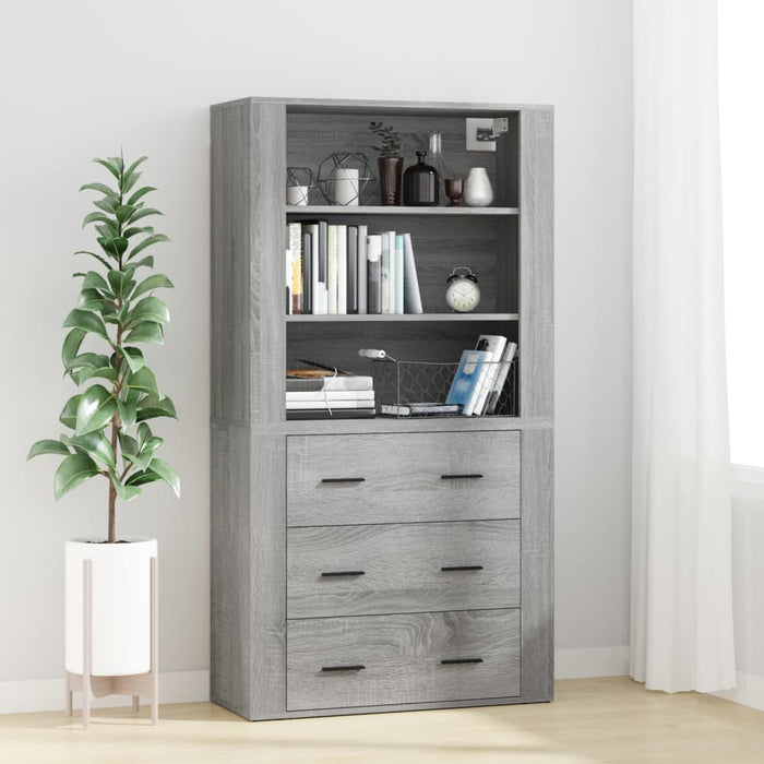 Credenza Grigio Sonoma in Legno Multistratocod mxl 125265