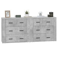 Credenze 2 pz Grigio Cemento in Legno Multistrato 3185411