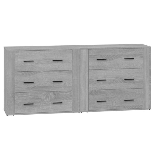 Credenze 2 pz Grigio Sonoma in Legno Multistrato 3185413