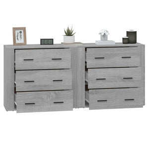Credenze 2 pz Grigio Sonoma in Legno Multistrato 3185413