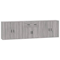 Credenze 3 pz Grigio Sonoma in Legno Multistrato 3185421