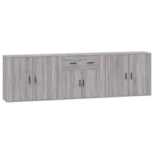 Credenze 3 pz Grigio Sonoma in Legno Multistrato 3185421