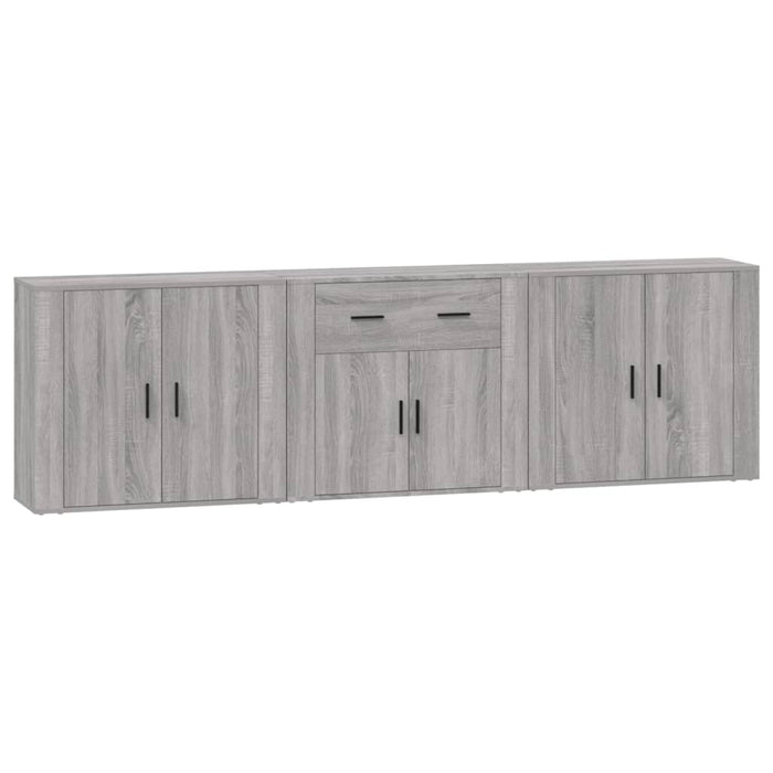 Credenze 3 pz Grigio Sonoma in Legno Multistrato 3185421