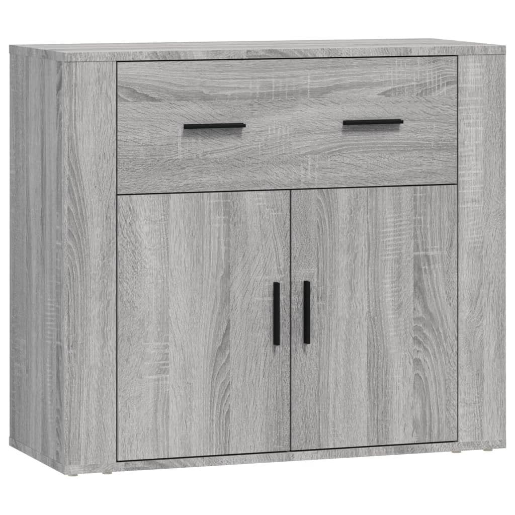 Credenze 3 pz Grigio Sonoma in Legno Multistrato 3185421