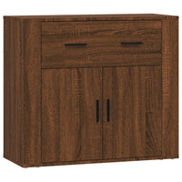 Credenze 3 pz Rovere Marrone in Legno Multistrato 3185422