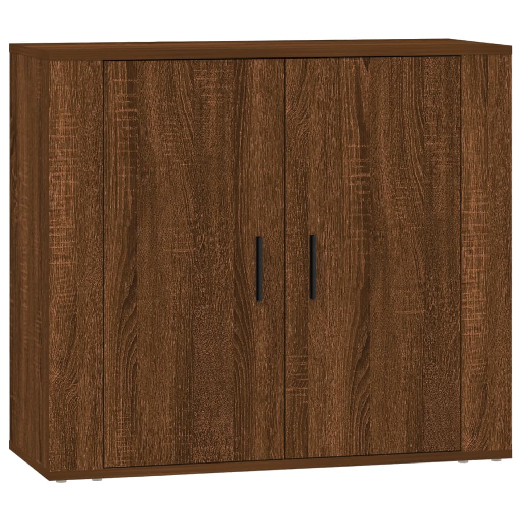 Credenze 3 pz Rovere Marrone in Legno Multistrato 3185422