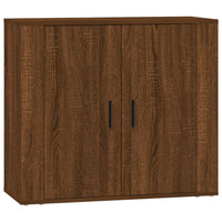 Credenze 3 pz Rovere Marrone in Legno Multistrato 3185422