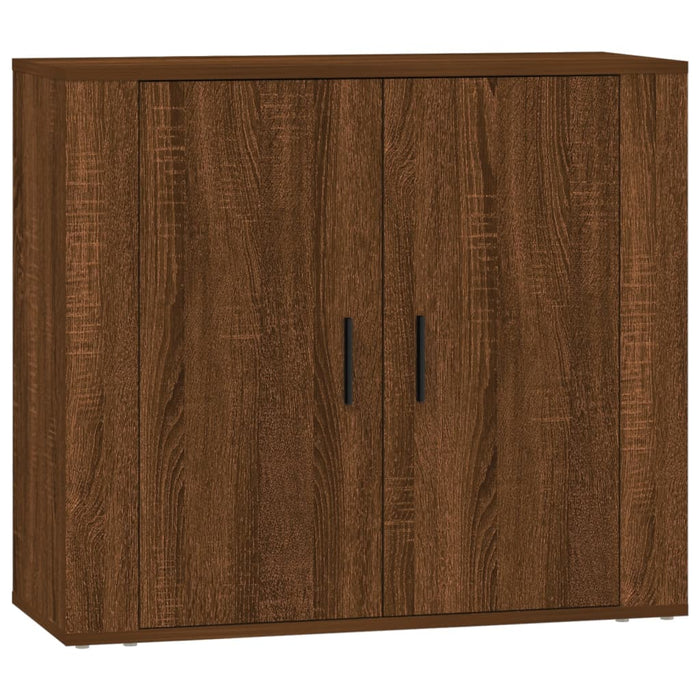 Credenze 3 pz Rovere Marrone in Legno Multistrato 3185422