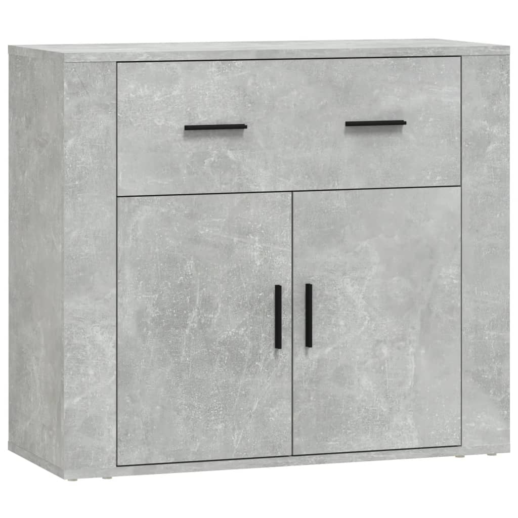 Credenze 3 pz Grigio Cemento in Legno Multistrato 3185427