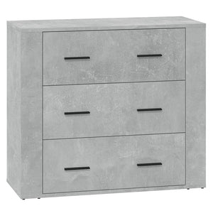 Credenze 3 pz Grigio Cemento in Legno Multistrato 3185427
