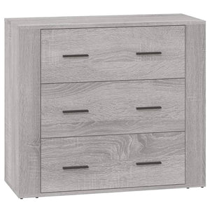 Credenza a buffet cassettiera mobiletto portaoggetti cucina soggiorno salotti 3 pezzi legno ingegnerizzato Sonoma grigio 02_0037187