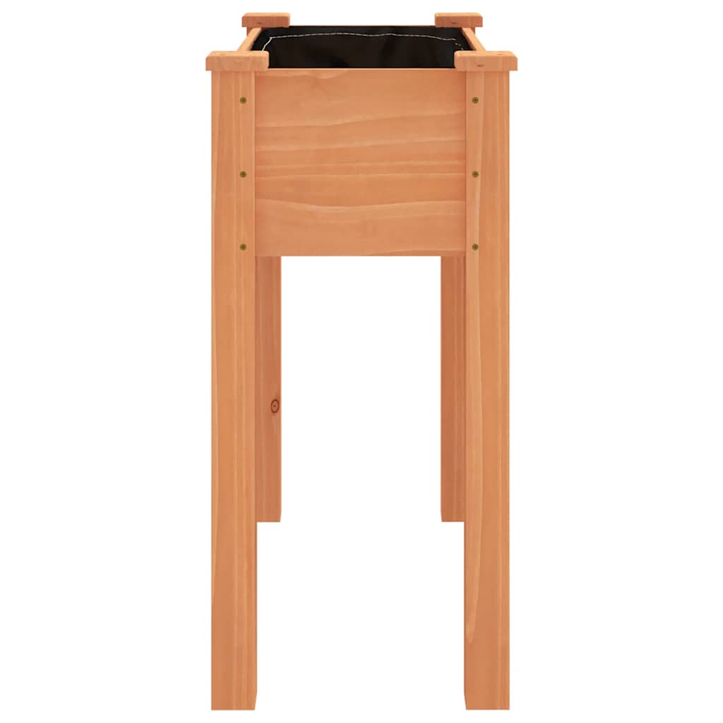 Fioriera con Fodera Marrone 71x37x76 cm Legno Massello di Abete 364231