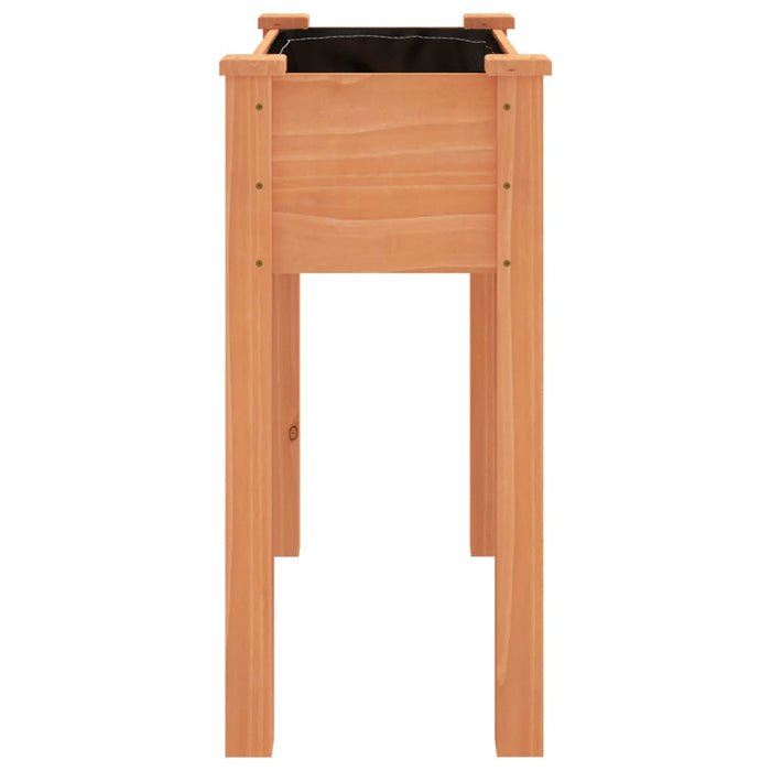 Vassoio per fioriera aiuola rialzata piante fiori terrazza giardino con rivestimento 71 x 37 x 76 cm legno massello di abete marrone 02_0038143