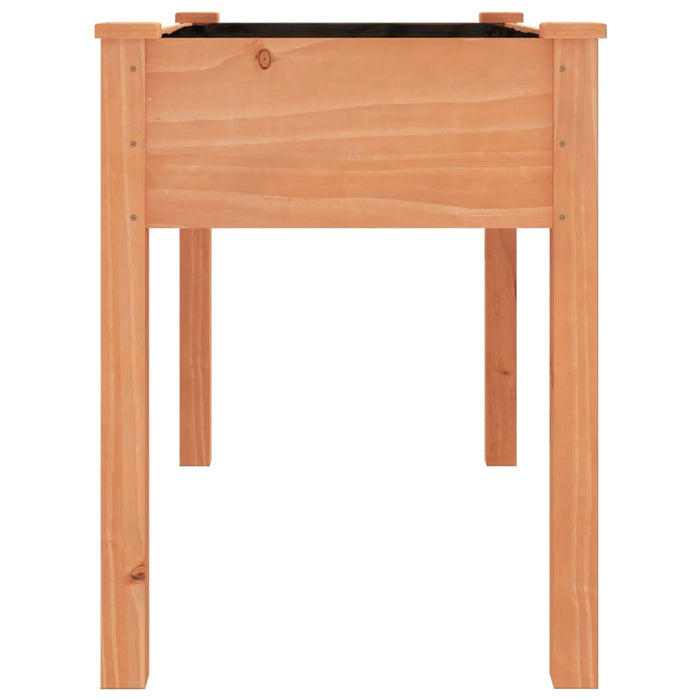 Fioriera con Fodera Marrone 118x59x76cm Legno Massello di Abete