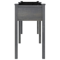 Fioriera con Fodera-Vaso-Contenitore per Piante Grigia 161x45x76cm Legno Massello di Abete