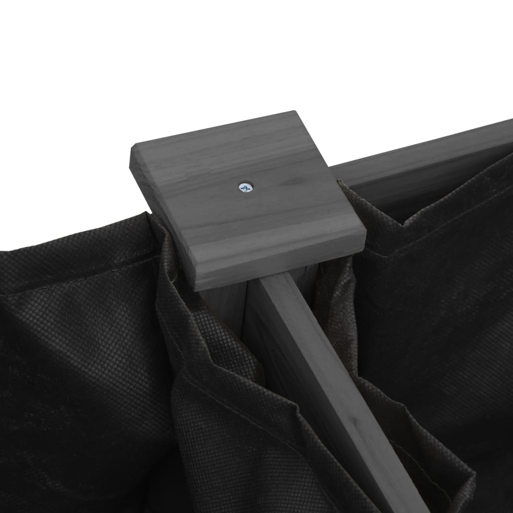 Fioriera con Fodera-Vaso-Contenitore per Piante Grigia 161x45x76cm Legno Massello di Abete