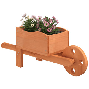 Fioriere a Carriola 2 pz 47x15x19 cm Legno Massello di Abete 364228