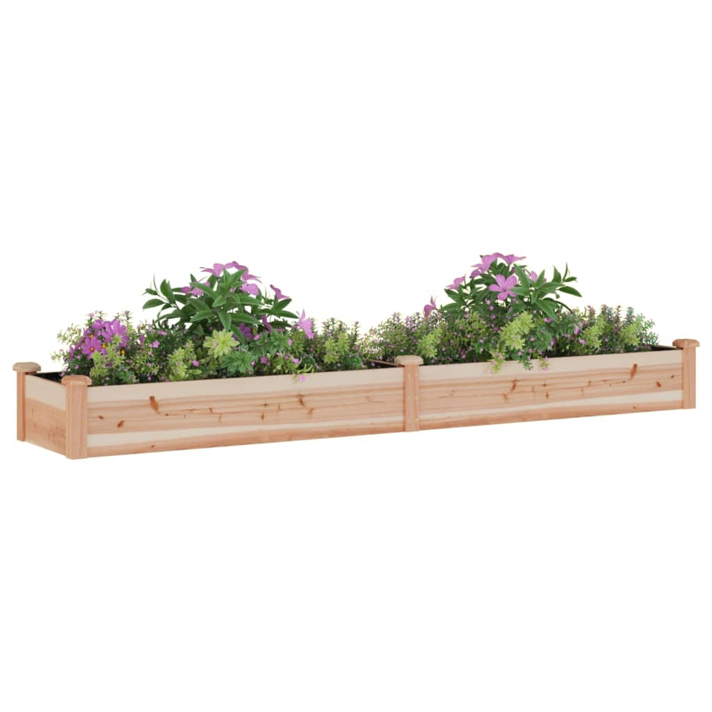 Fioriera Rialzata da Giardino Fodera 240x45x25cm Massello Abete 364295