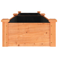 Vassoio per fioriera aiuola rialzata piante fiori terrazza giardino rivestimento giardino 240 x 45 x 25 cm legno massello abete marrone 02_0039842