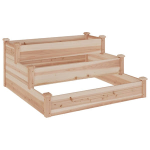 Vassoio per fioriera aiuola rialzata piante fiori terrazza giardino giardino 120 x 120 x 56 cm legno massello di abete marrone 02_0039338