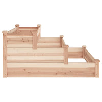 Vassoio per fioriera aiuola rialzata piante fiori terrazza giardino giardino 120 x 120 x 56 cm legno massello di abete marrone 02_0039338