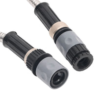 Tubo da Giardino con Ugello Spray Argento 0,6" 30 m in Acciaio 154513