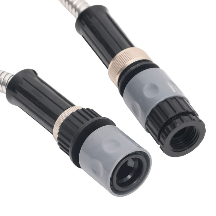 Tubo da Giardino con Ugello Spray Argento 0,6" 30 m in Acciaio 154513