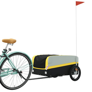 Carrello rimorchio trasporto biciclette 45 kg ferro giallo 02_0044143