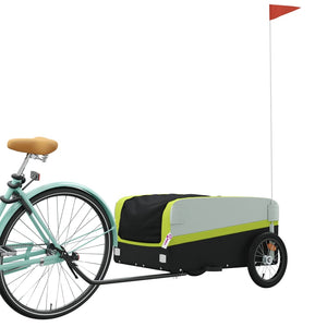 Rimorchio da Bici Nero e Verde 45 kg in Ferro 94046