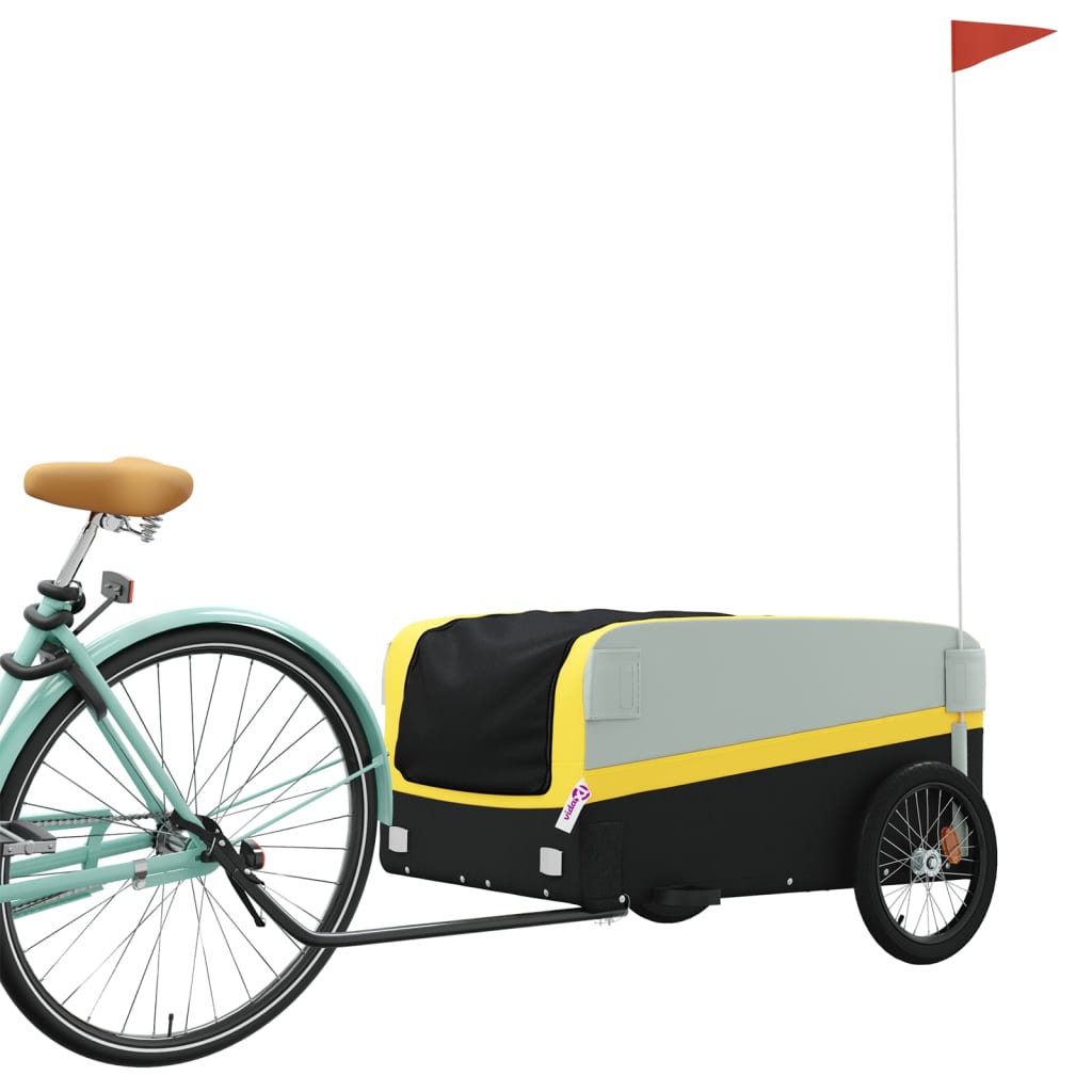 Carrello rimorchio trasporto biciclette 45 kg ferro giallo 02_0044149