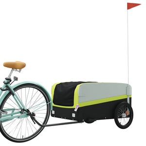 Rimorchio da Bici Nero e Verde 45 kg in Ferro 94053
