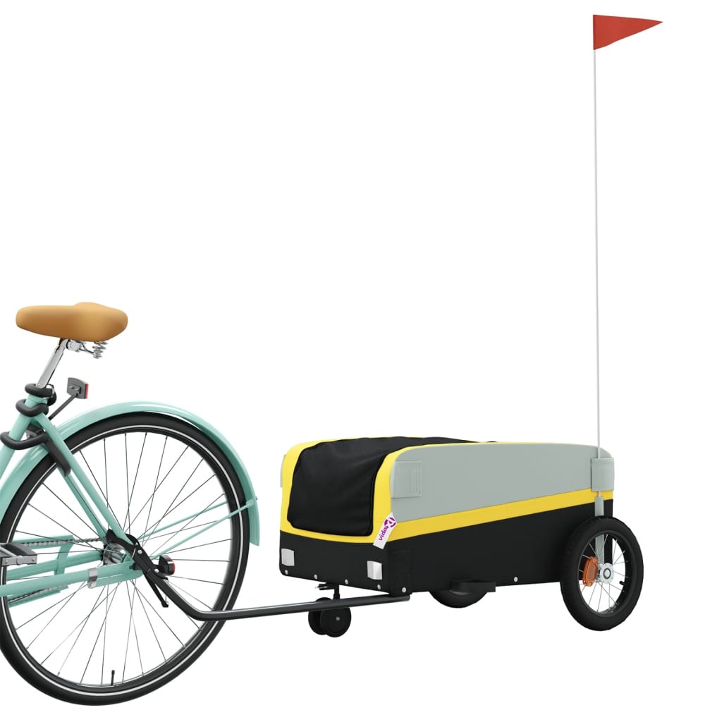 Carrello rimorchio trasporto biciclette 30 kg ferro giallo 02_0044137