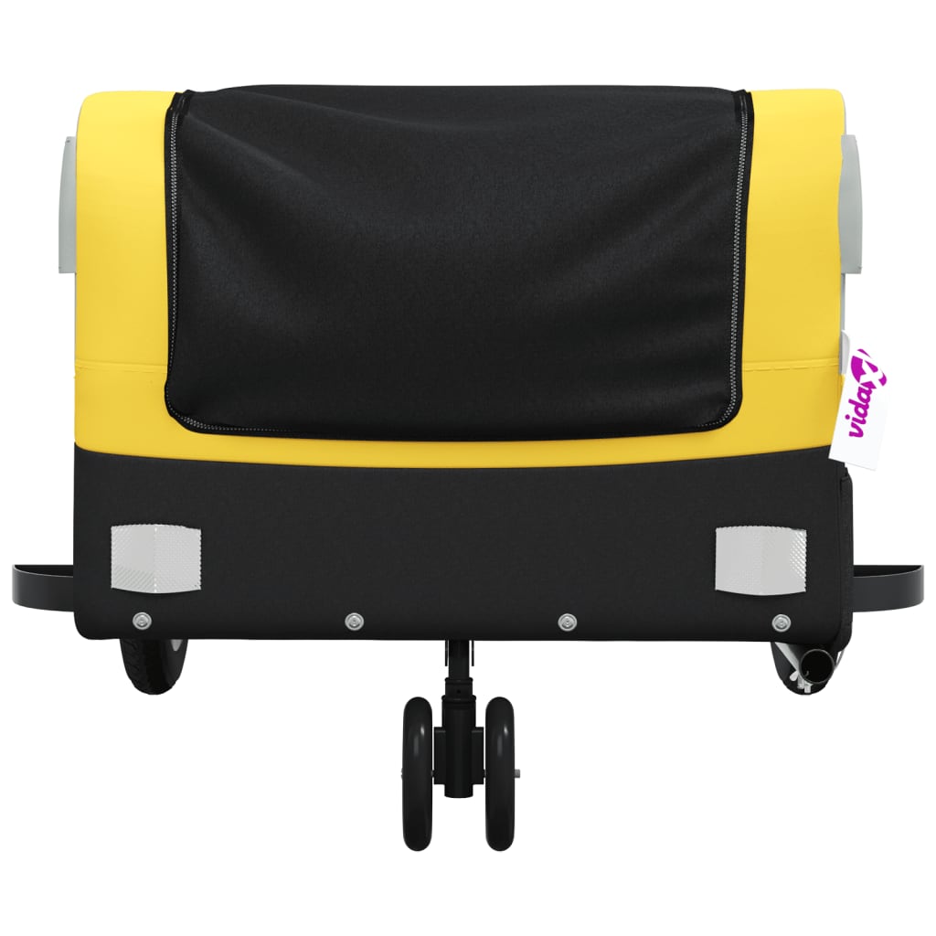 Rimorchio da Bici Nero e Giallo 30 kg in Ferro 94057