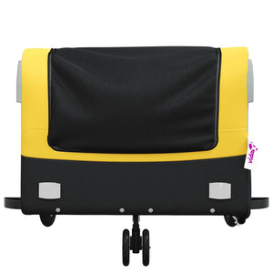 Rimorchio da Bici Nero e Giallo 45 kg in Ferro 94064