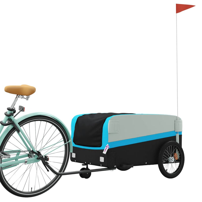 Rimorchio da Bici Nero e Blu 45 kg in Ferrocod mxl 110653