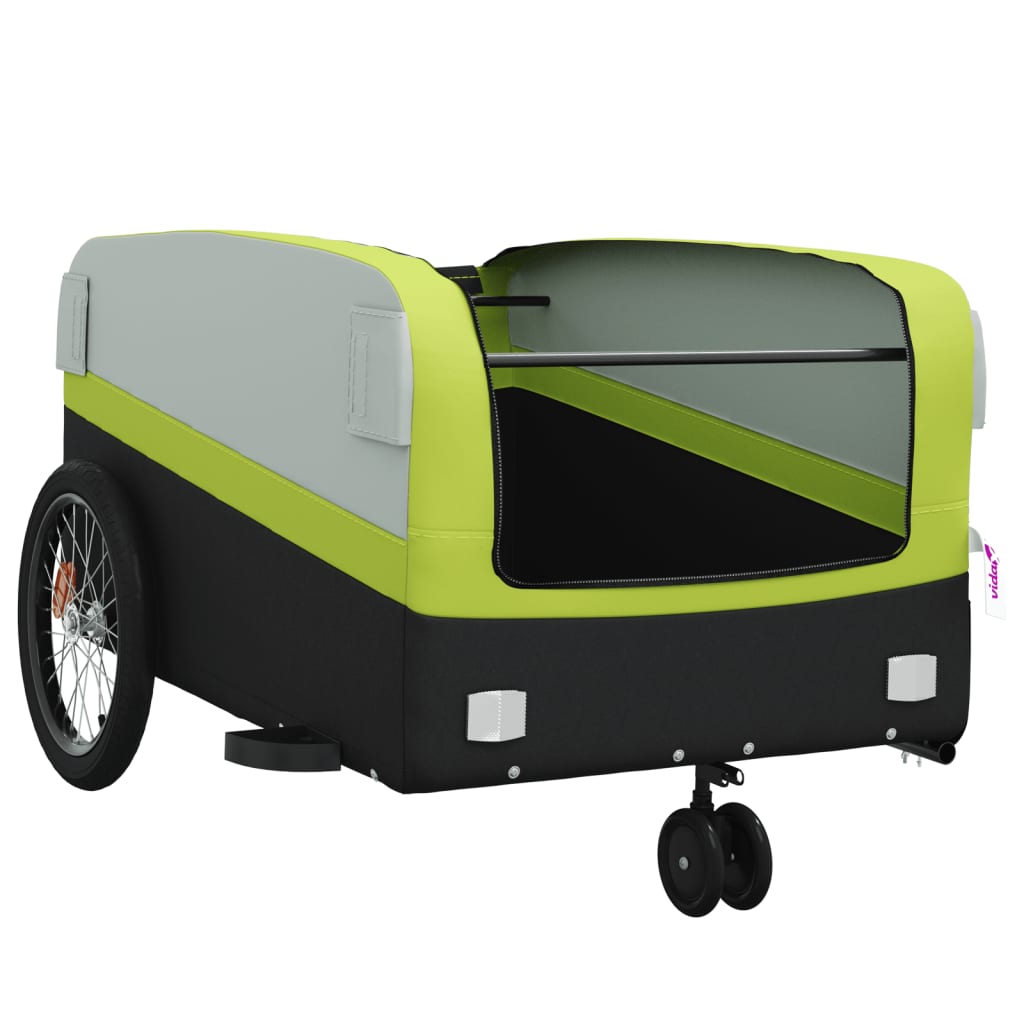 Carrello rimorchio trasporto biciclette 45 kg ferro verde 02_0044134