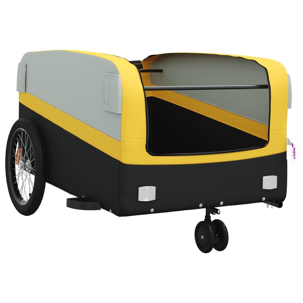 Carrello rimorchio trasporto biciclette 45 kg ferro giallo 02_0044151