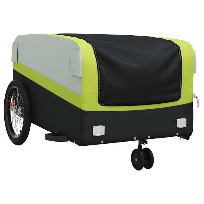 Rimorchio da Bici Nero e Verde 45 kg in Ferro 94074