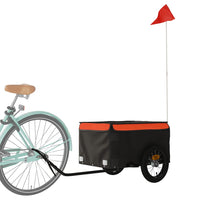 Carrello rimorchio trasporto biciclette 30 kg ferro Arancione 02_0044154