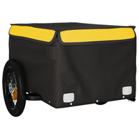 Rimorchio da Bici Nero e Giallo 30 kg in Ferro 94078