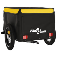 Rimorchio da Bici Nero e Giallo 30 kg in Ferro 94078