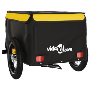 Rimorchio da Bici Nero e Giallo 30 kg in Ferro 94078