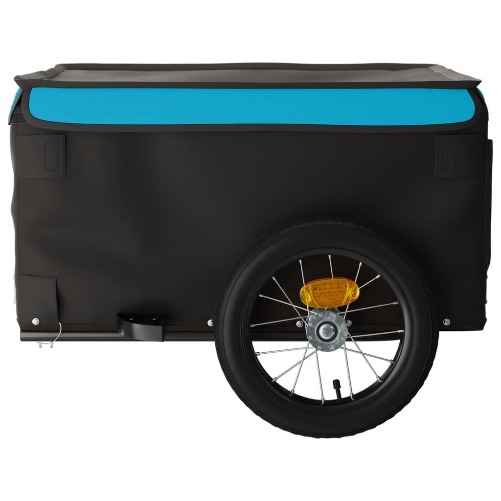 Rimorchio da Bici Nero e Blu 30 kg in Ferro 94079