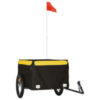 Rimorchio da Bici Nero e Giallo 45 kg in Ferro 94085