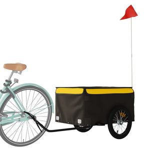 Carrello rimorchio trasporto biciclette 45 kg ferro giallo 02_0044146