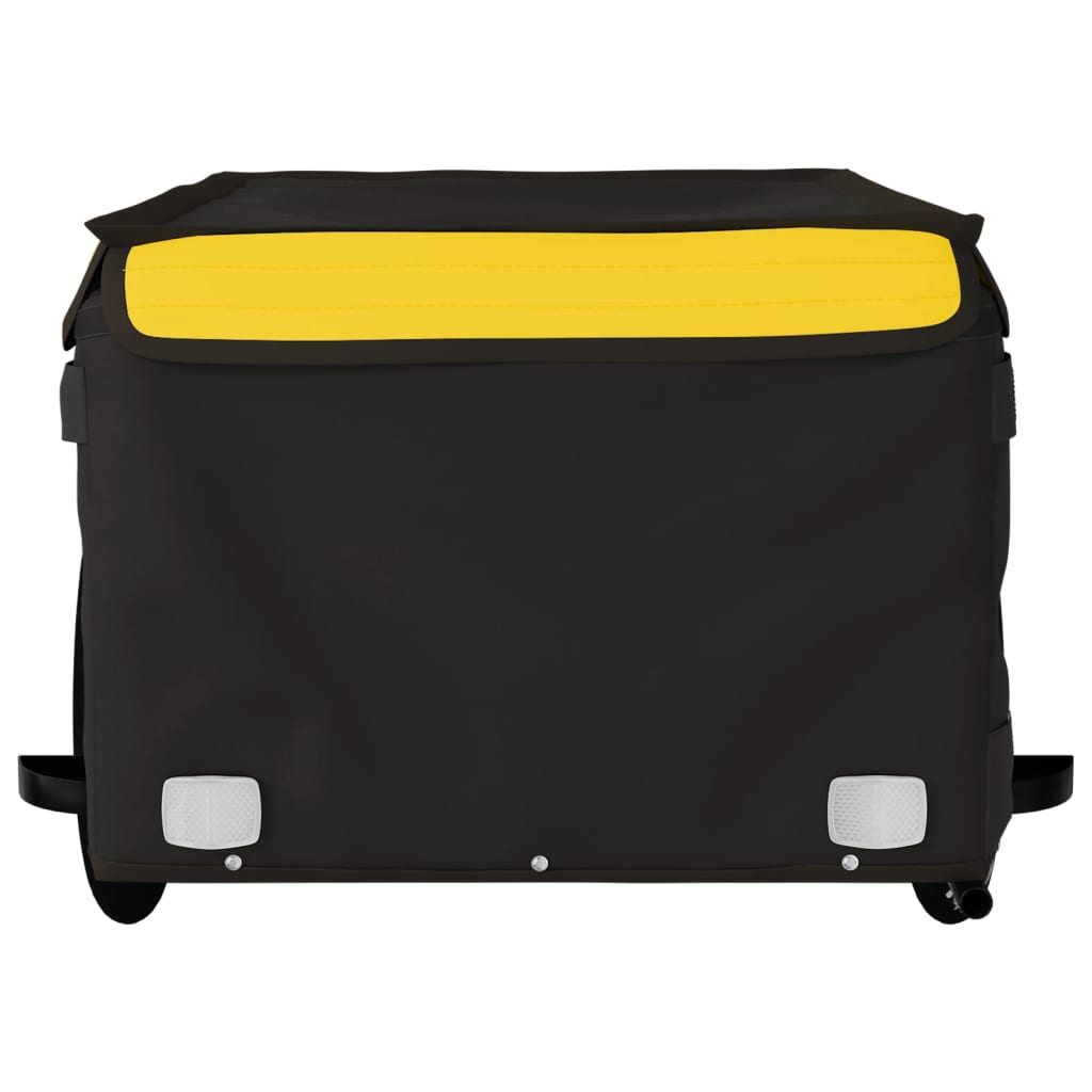 Rimorchio da Bici Nero e Giallo 45 kg in Ferro 94085
