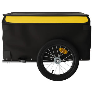 Rimorchio da Bici Nero e Giallo 45 kg in Ferro 94085